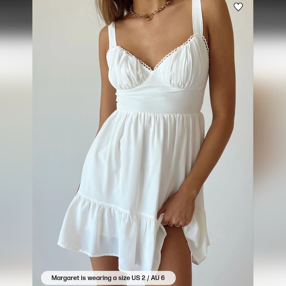 White Size 6 Princess Polly Dress